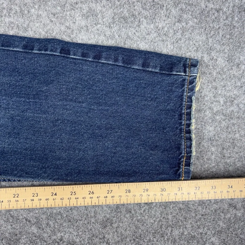 Levi's 511 Slim Fit Jeans Men's 38x32 Blue Distressed Ripped Dark Wash Denim EUC
